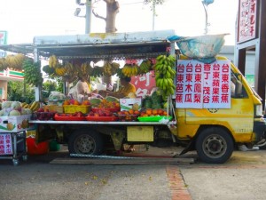 Fruit trucks are a welcome sight on a hot day. 